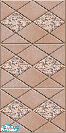 Sims 2 — Leaf Tile Wall- Rose by TSR Archive — 