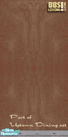Sims 2 — Uptown Dining, Wall by BetterbeSim — Warm terra plaster wall with faded print and metal molding. By BetterbeSim.