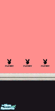 Sims 2 — playboywall by twistedstar — pink with playboy logo