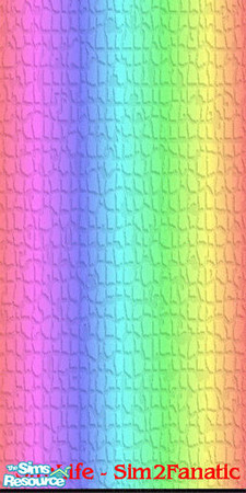 Sims 2 — Mosaic Tile - Vertical Rainbow by oldmember_Sim2Fanatic — Stun your friends and family with this colourful tile!