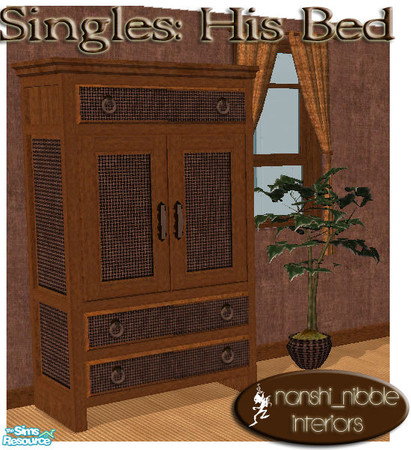 Sims 2 — Singles - His Bedroom dresser by TSR Archive — .