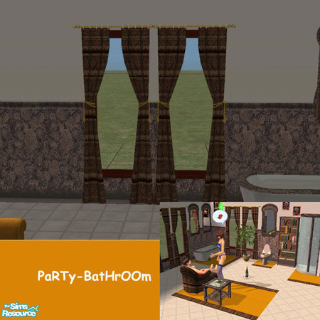 Sims 2 — pArTy BatHrOOm COURTAINS by gbourn — life is fun!!!!!!