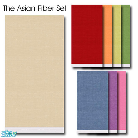 Sims 2 — The Asian Fiber Set by shakeshakesim — The Asian Fiber Set may look simple but the texture is rich. If you want