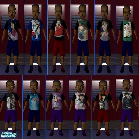 Sims 2 — Male Toddler's Inuyasha Outfits by JenKenobi — These are Inuyasha themed outfits for male toddlers. The female