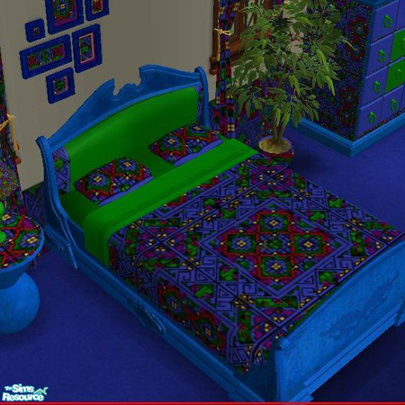 Sims 2 — Jewel Bedframe by MandyWhy — Made by special request from my daughter. The Jewel set is based on a beautiful,
