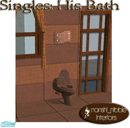 Sims 2 — Singles - His Bathroom toilet by TSR Archive — .