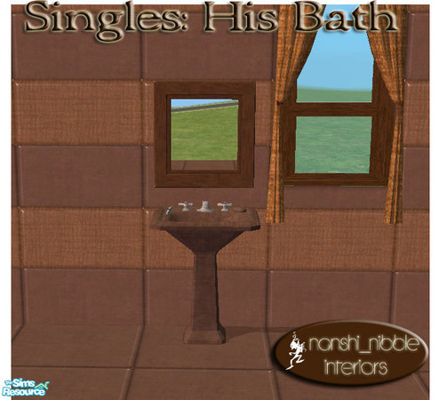 Sims 2 — Singles - His Bathroom sink by TSR Archive — .
