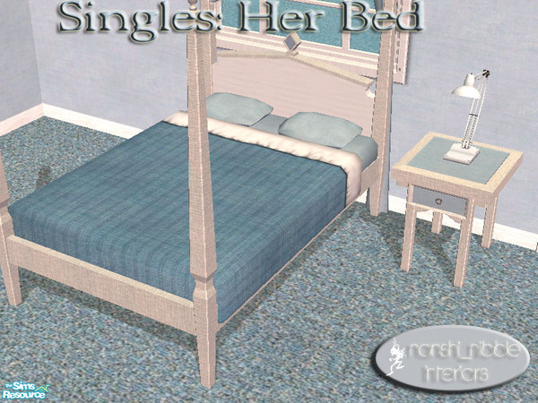 Sims 2 — Singles - Her Bedroom endtable by TSR Archive — .