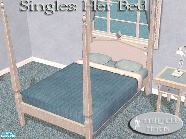 Sims 2 — Singles - Her Bedroom Bed and bedlinen by TSR Archive — .