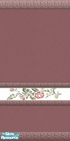 Sims 2 — Raspberry Bedroom Wallpaper by TSR Archive — Proportions are correct in the game.