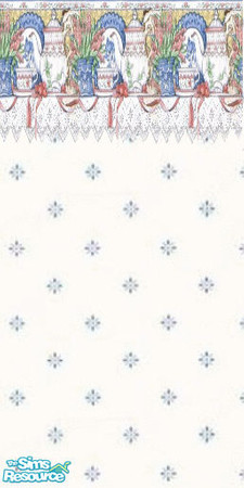Sims 2 — Teapot2 wall paper by LittleBeeSims — again you can use the carousel floring to match this lovely wall paper