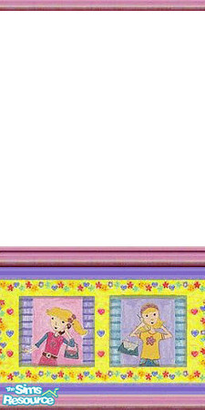 Sims 2 — Surely For She 9 by Lorah — Yes! They are talking on the phone amoung bright lemon yellow, red, purple, mint,