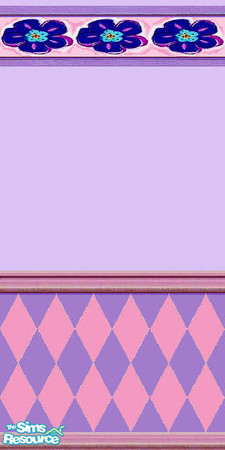 Sims 2 — Surely For She 4 by Lorah — Flowers, pink diamonds, purple, lavender, yellow, aqua. Part of S.F.S. set