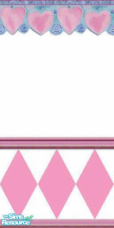 Sims 2 — Surely For She 1 by Lorah — Pink, white, blue, mint, hearts and pink diamonds. Part of S.F.S.set