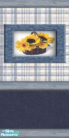 Sims 2 — Denim & Plaid #3 by TSR Archive — Wall proportions are correct in the game.
