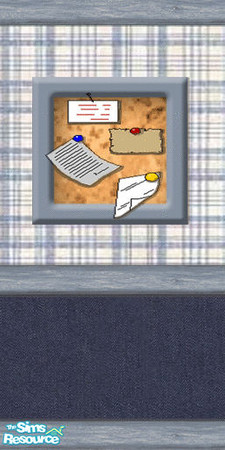 Sims 2 — Denim & Plaid #2 by TSR Archive — Wall proportions are correct in the game.