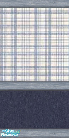 Sims 2 — Denim & Plaid #1 by TSR Archive — Wall proportions are correct in the game.