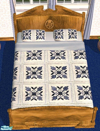 Sims 2 — Milady's Bed (update) by dancingaphrodite — Created with the same warm wood to match the rest of the Milady's