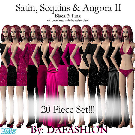 Sims 2 — Satin, Sequins & Angora 2 by de_Anne — The orriginal set was from the Tonner Doll company Angora set, this