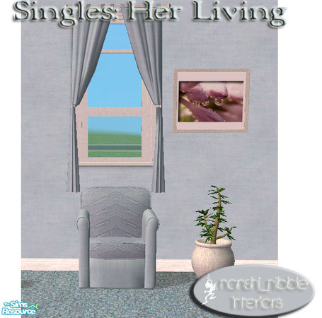 Sims 2 — Singles - Her Living Room Painting 002 by TSR Archive — .