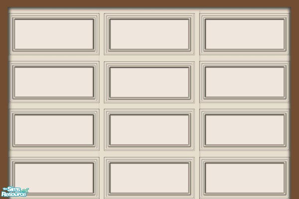 Sims 2 — MRC Almond Garage Doors by MidnightRose — This is a 3 piece set to create garage doors for your home. Created by
