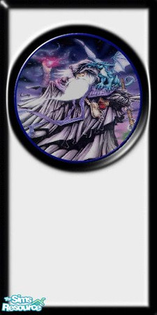 Sims 2 — Black&White/Wizard by snowkattx1 — Black and white wallpaper with a picture of a wizard