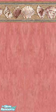 Sims 2 — Sea Shells 1 by Lorah — Sea shell border and a coral wallcovering