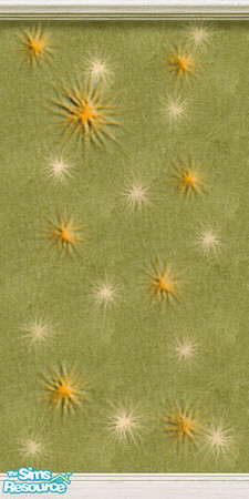Sims 2 — Pixie Wallpaper Collection - Envy by oldmember_Meda — A green suede fabric base with Fuzzy stars of different