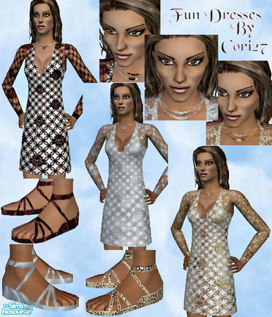 Sims 2 — Fun dress collection by Cori27 — Yes, I did finally make some clothes again :)