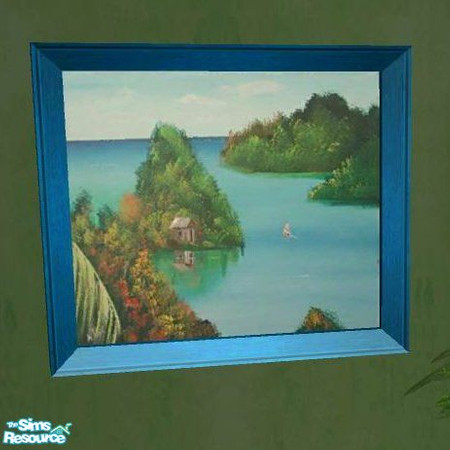 Sims 2 — Caribbean Painting, W. Black by MandyWhy — If the cold, dark winter days have your Sims feeling down, take them