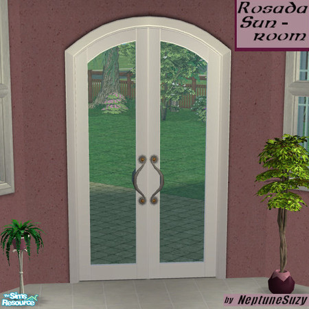 Sims 2 — NSC "Rosada Sunroom" Door by Neptunesuzy — White Door - part of "Rosada Sunroom Set" Enjoy!