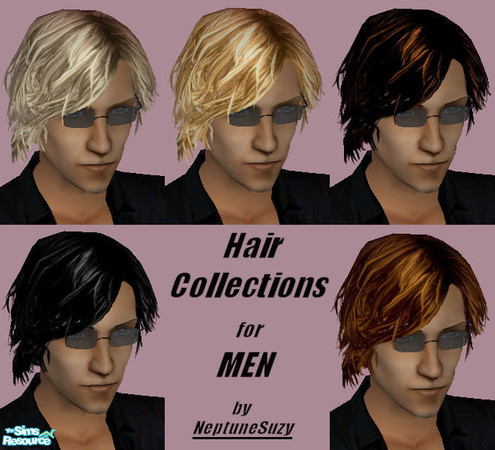 Sims 2 — NSC Layered Hair  for Men by Neptunesuzy — Collection of thick layered hair for men. Enjoy!