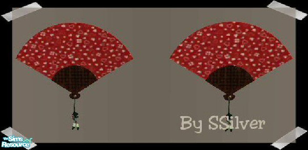 Sims 2 — Valentine Wall Fan by SSilver — Part of my "Be My Valentine" Nursery Set.