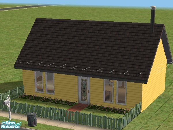 Sims 2 — Tiny Yellow Shack by LilAl — It's very yellow but it may suit that single sim with a bright sunny personality.