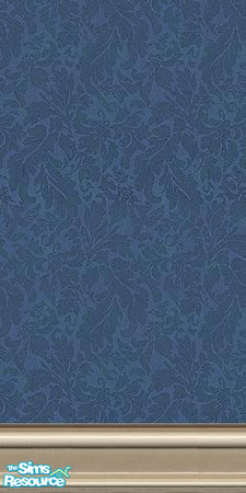 Sims 2 — dark blue damask by The_Unicorn — -