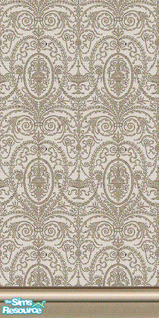 Sims 2 — damask light beige by The_Unicorn — -