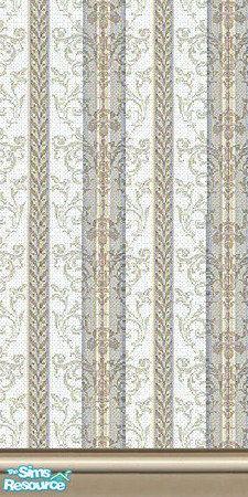 Sims 2 — damask creme stripes by The_Unicorn — -