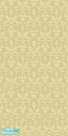 Sims 2 — damask butter wall by The_Unicorn — -