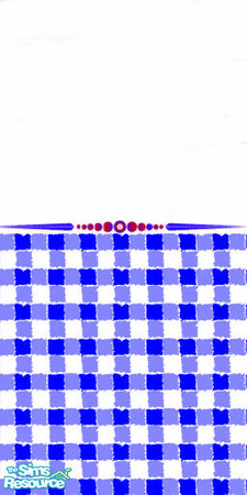 Sims 2 — Country Kitchen by eglitterbug — Lovely blue/white duo paper-Top is brilliant white and the bottom is blue and