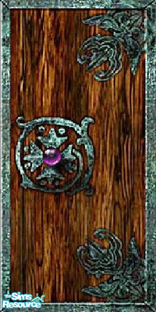 Sims 2 — right gothic door by The_Unicorn — -