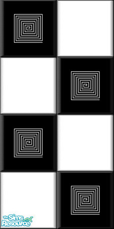 Sims 2 — Black and White by nessylove — Black and white large tiles