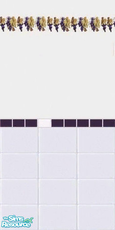 Sims 2 — Half Tile Wall Grape by Oneesan_Neko — A beautiful half-tile wall that will look great in any sim's bathroom