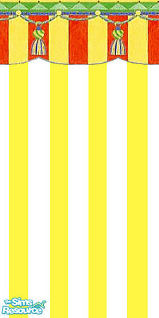 Sims 2 — Big Top Swag by Lorah — Wallpaper, swag and color welcomes young'ns to the Big Top getaway.