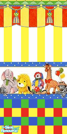Sims 2 — Big Top Friends by Lorah — A lot of color, a lot of Big Top friends.