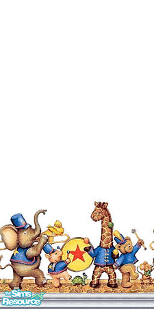 Sims 2 — Strike Up The Band by Lorah — Red, yellow, blue, just some of the colors in this merry child wall.