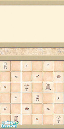 Sims 2 — In the Kitchen Tile by Lorah — cream, peach, grey