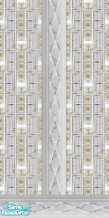 Sims 2 — silver and gold wall by The_Unicorn — -
