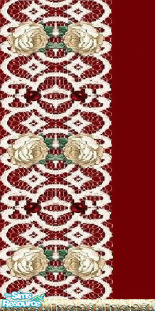 Sims 2 — royal wall by The_Unicorn — in red with lace 