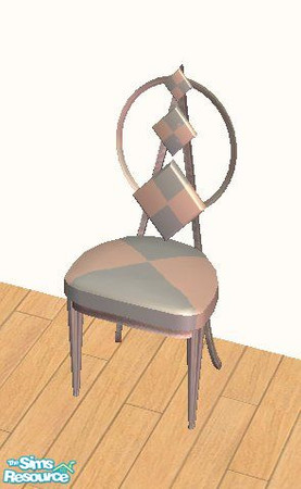 Sims 2 — Plum Mosiac Kitchen Chair by STP Carly — Perk up your kitchen with some colorful mosiac tiles!