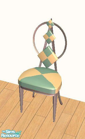 Sims 2 — Green Mosiac Kitchen Chair by STP Carly — Perk up your kitchen with some colorful mosiac tiles!